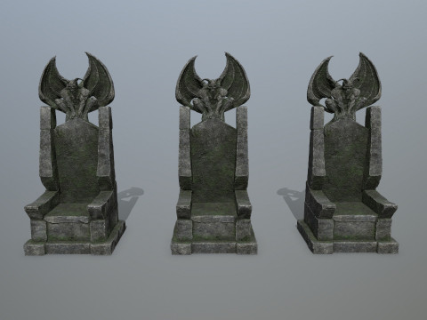 Devil Stone Throne 3D Modell