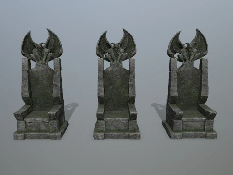 Devil Stone Throne 3D Model