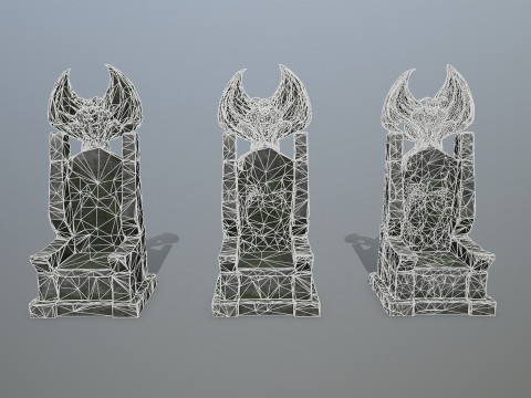 Devil Stone Throne 3D Modell