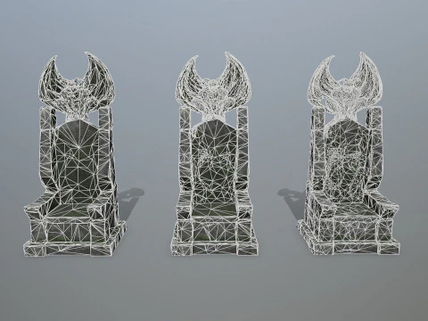 Devil Stone Throne 3D Model
