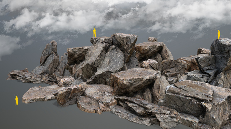 Desert Rocks 3D Model .c4d .max .obj .3ds .fbx .stl .blend 