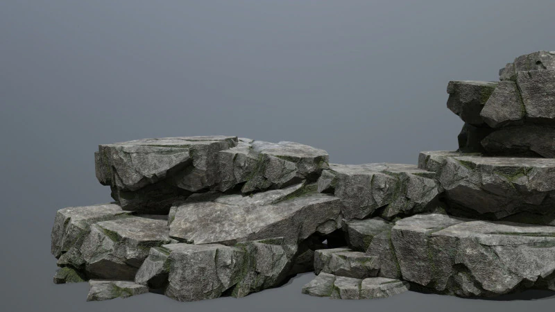 Cliff rocks 3D Model .c4d .max .obj .3ds .fbx .stl .blend