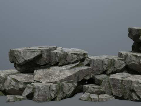 Cliff rocks Model 3D
