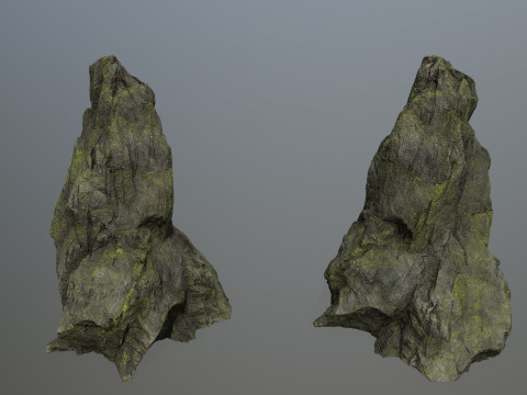 Mossy Rocks Set 3D 모델