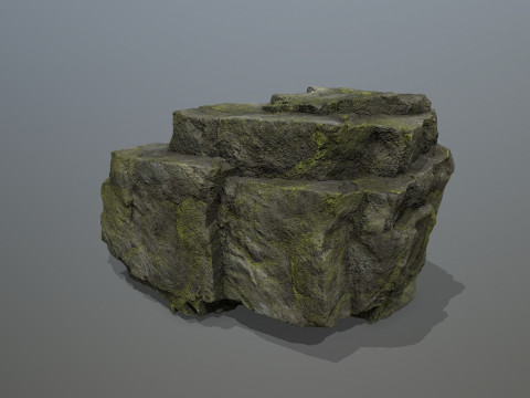 Mossy Rocks Set 3D 모델