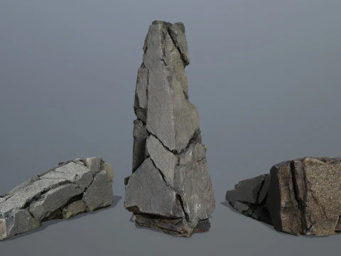Cliff rocks 3D Model
