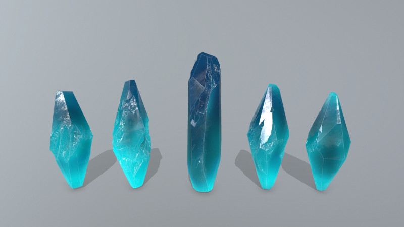 Crystal set 3D Модель .c4d .max .obj .3ds .fbx .stl .blend 