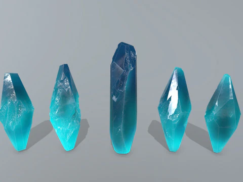 Conjunto de cristal Modelo 3D