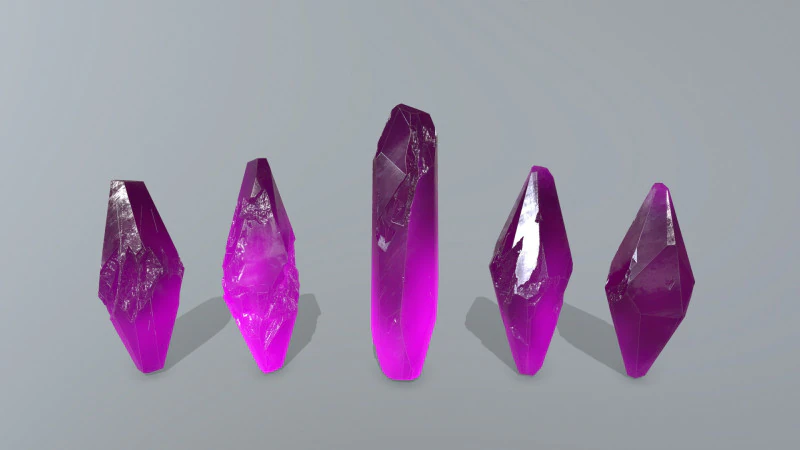 Crystal set 2 3D Model .c4d .max .obj .3ds .fbx .stl .blend