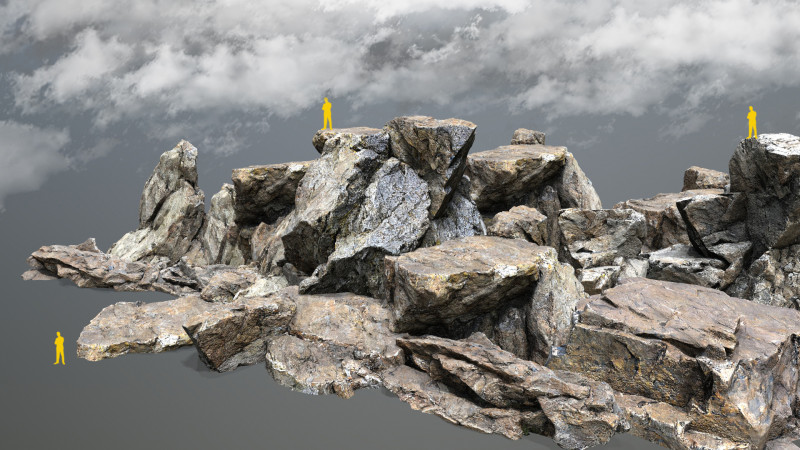 Desert rocks 3D Model .c4d .max .obj .3ds .fbx .stl .blend 