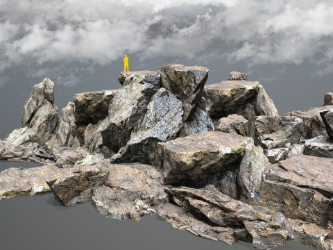 Desert rocks Model 3D