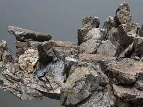 Пустынные скалы 3D Модель