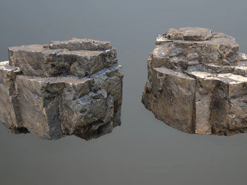 Пустынные скалы 3D Модель