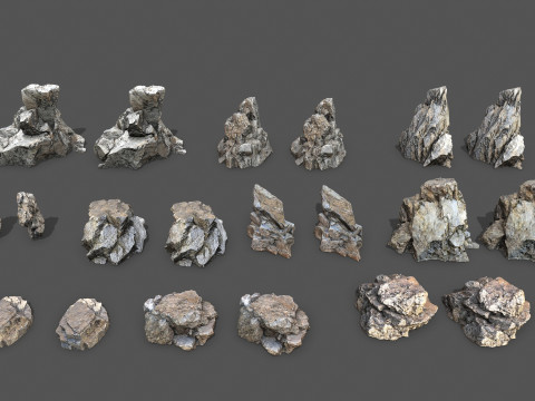 Desert rocks 3D Model