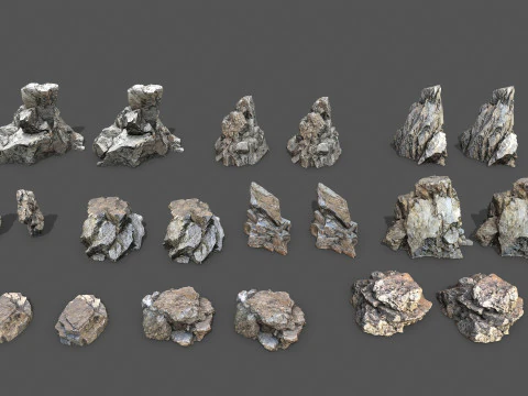 Пустынные скалы 3D Модель