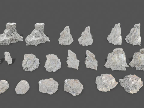 Пустынные скалы 3D Модель