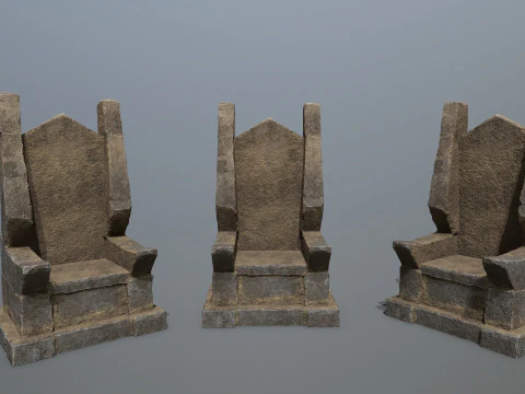 Кам'яний трон 3D Модель