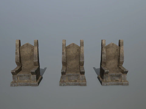 Stone Throne 3D Model