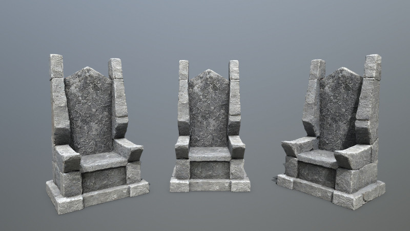 Stone Throne Modelo 3D .c4d .max .obj .3ds .fbx .stl .blend 