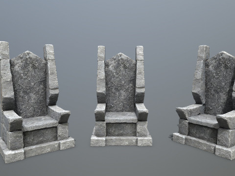Stone Throne 3D Модель