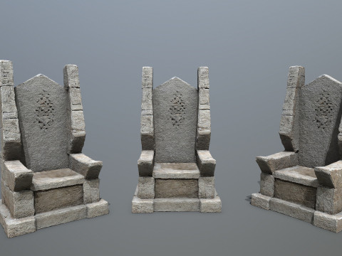 Stone Throne 3D Model
