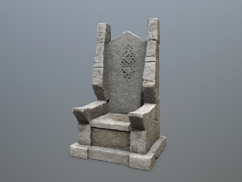 Stone Throne 3D Model
