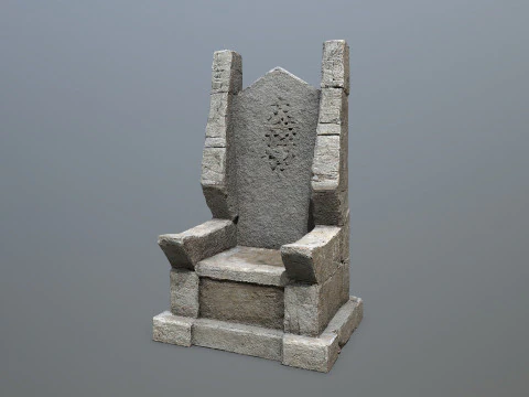 Stone Throne 3D Model