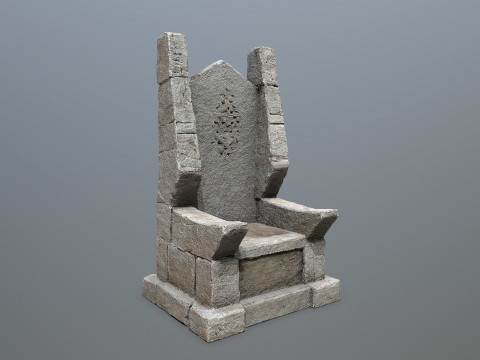 Stone Throne 3D Model