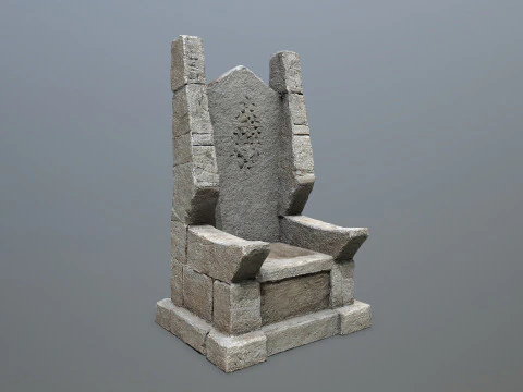 Stone Throne 3D Model