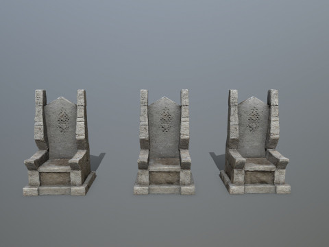 Stone Throne 3D Model
