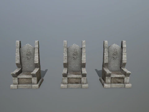 Stone Throne 3D Model
