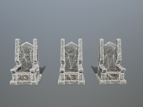 Stone Throne 3D Model
