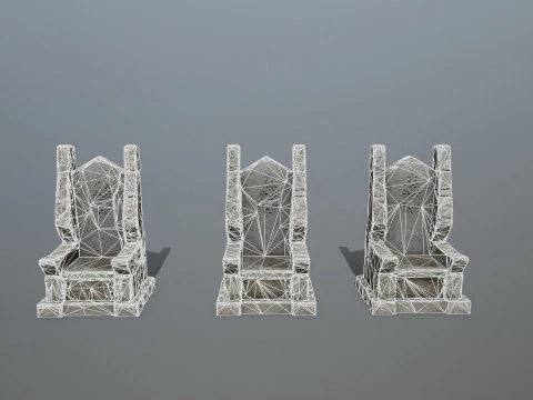 Stone Throne 3D Model