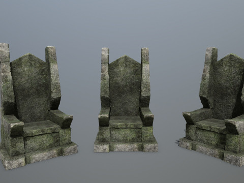 Stone Throne 3D Model