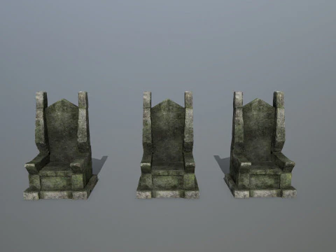 Stone Throne 3D Model
