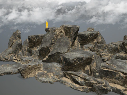 Rocce della scogliera del deserto Modello 3D