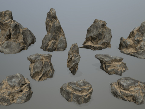Desert cliff rocks 3D 模型