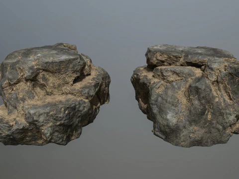 Desert cliff rocks 3D Model