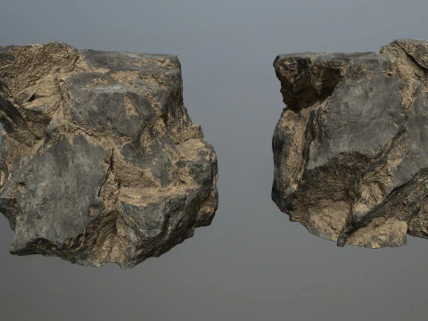 Desert cliff rocks 3D Model