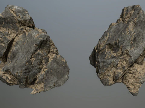 Desert cliff rocks 3D Model