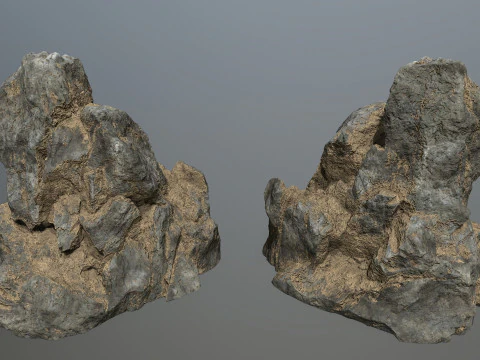 Desert cliff rocks 3D Model