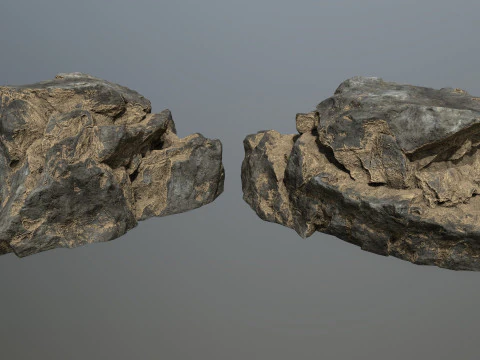Desert cliff rocks 3D Model