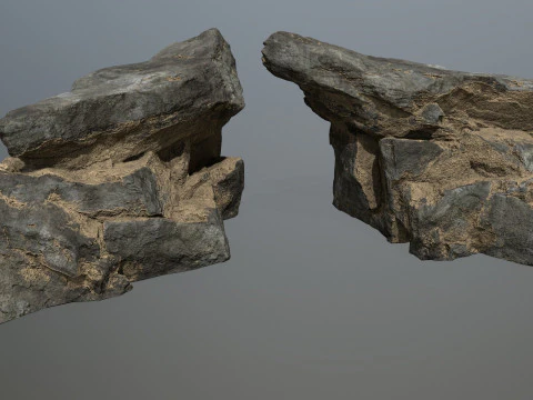 Desert cliff rocks 3D Model