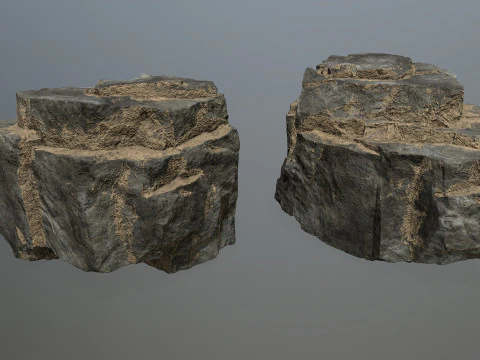 Desert cliff rocks 3D Model
