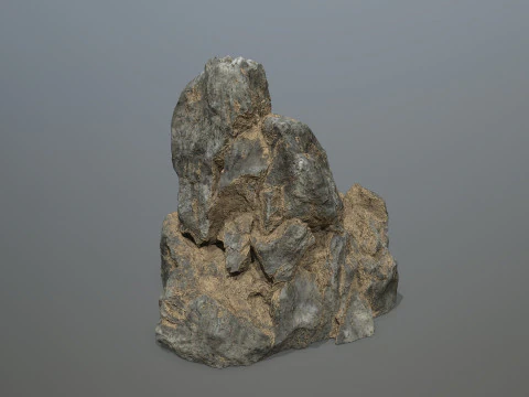 Desert cliff rocks 3D Model