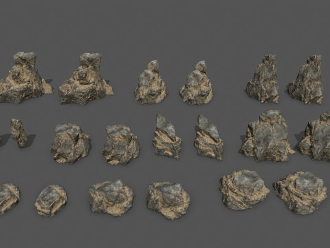 Desert cliff rocks 3D 模型