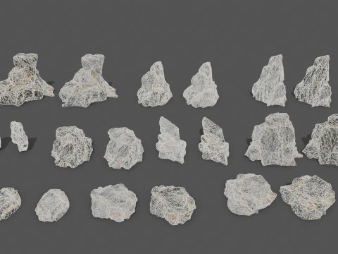 Desert cliff rocks 3D Model