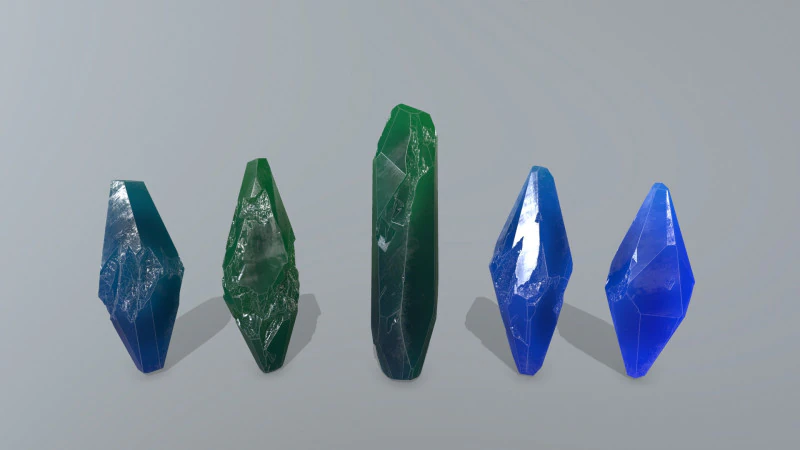 Crystal set 1 3D Model .c4d .max .obj .3ds .fbx .stl .blend 