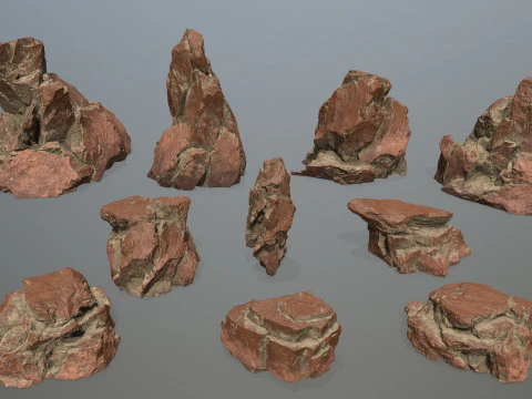 Pustynne skały Model 3D