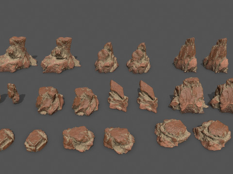 Desert rocks 3D Model